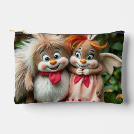 Bolsito Accesorio Pequeño „Fröhliche Hasenfreunde im Frühlingsgarten“