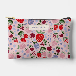 Bolsito Accesorio Pequeño Frutas Bayas de Verano Rosa Damas de Honor Persona