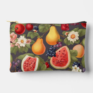 Bolsito Accesorio Pequeño Frutas variadas, hojas exuberantes y flores maravi