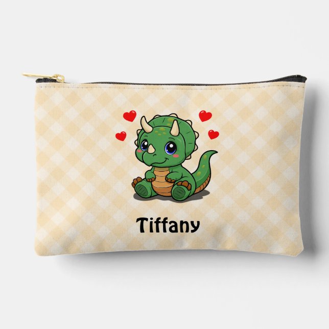 Bolsito Accesorio Pequeño Funda de lápiz de niños de dinosaurios pequeños -  (Anverso)