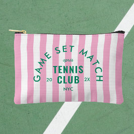 Bolsito Accesorio Pequeño Game Set Match Après Tennis Club Pink Stripe