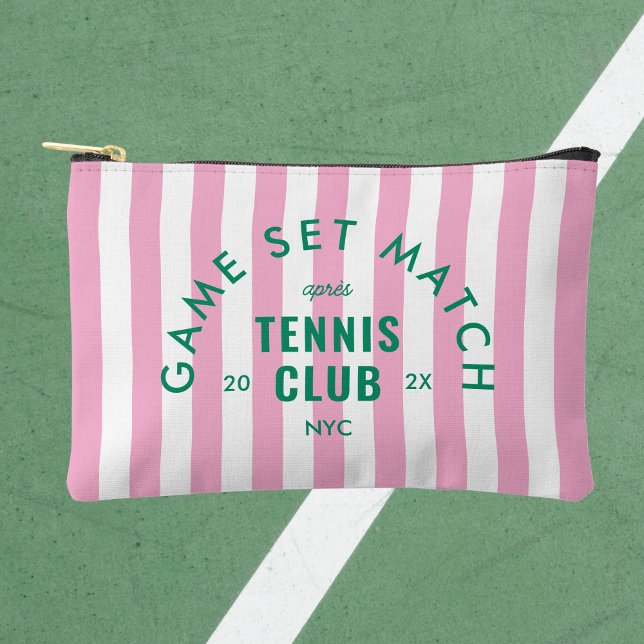 Bolsito Accesorio Pequeño Game Set Match Après Tennis Club Pink Stripe (Subido por el creador)
