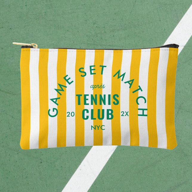 Bolsito Accesorio Pequeño Game Set Match Après Tennis Club Yellow Stripe (Subido por el creador)