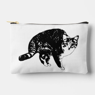 Bolsito Accesorio Pequeño Gato atigrado de vanidad brillante