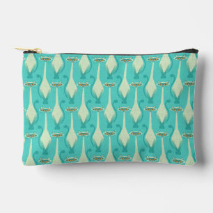 Bolsito Accesorio Pequeño Gato curioso siamés - turquesa y naranja