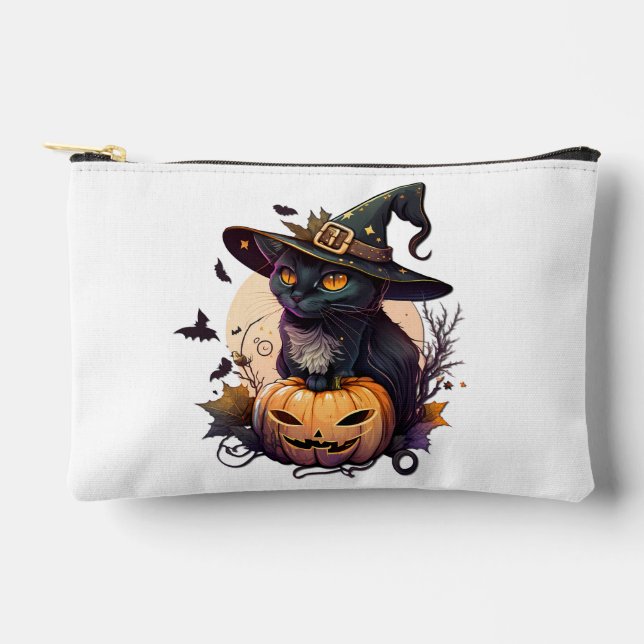 Bolsito Accesorio Pequeño Gato de bruja para Halloween (Anverso)