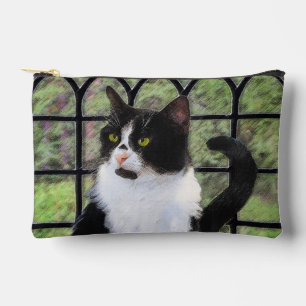 Bolsito Accesorio Pequeño Gato de Tuxedo en la pintura de la ventana Cuto ar