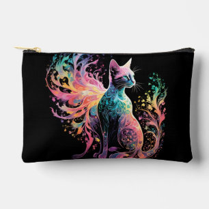 Bolsito Accesorio Pequeño Gato holográfico espectral: un prisma de elegancia