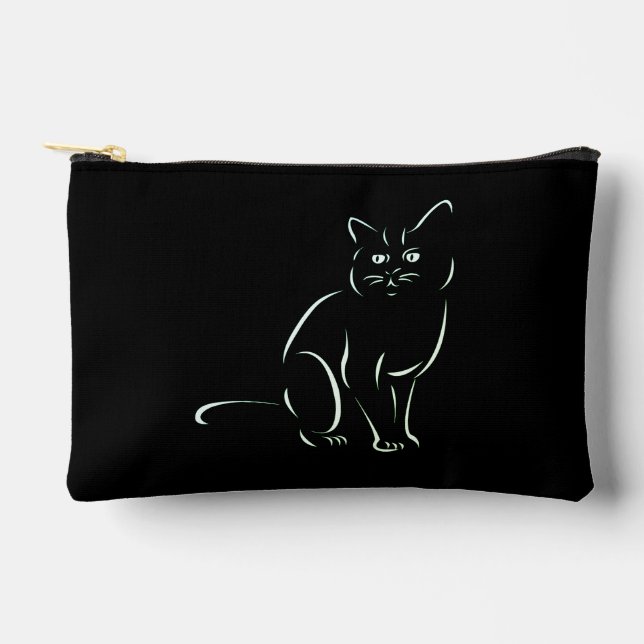 Bolsito Accesorio Pequeño Gato Kitty simplemente blanco (Anverso)
