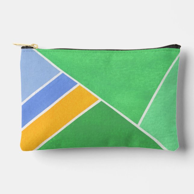 Bolsito Accesorio Pequeño Geometría verde (Anverso)