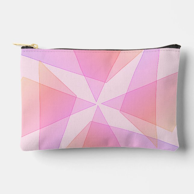 Bolsito Accesorio Pequeño Geométrica rosa (Anverso)
