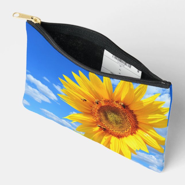 Bolsito Accesorio Pequeño Girasol y abejas (Abierto)