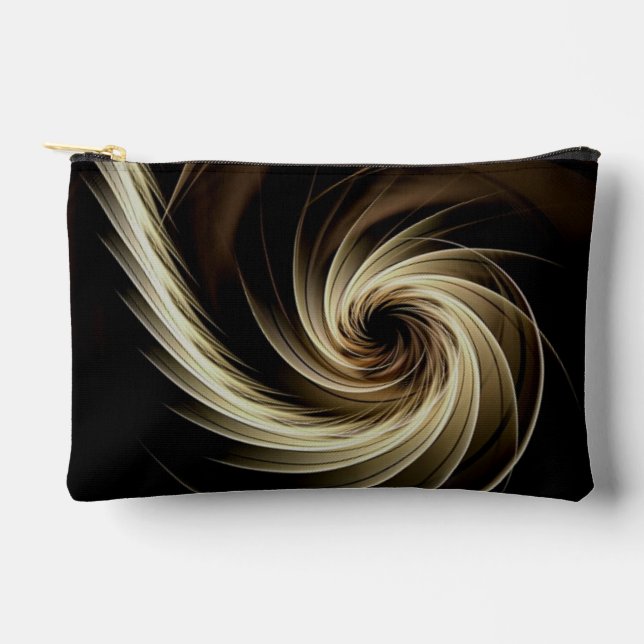 Bolsito Accesorio Pequeño Giro dorado entre negro (Anverso)