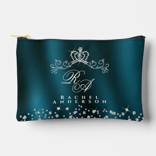 Bolsito Accesorio Pequeño Glittering Crown Monograma Green (Anverso)