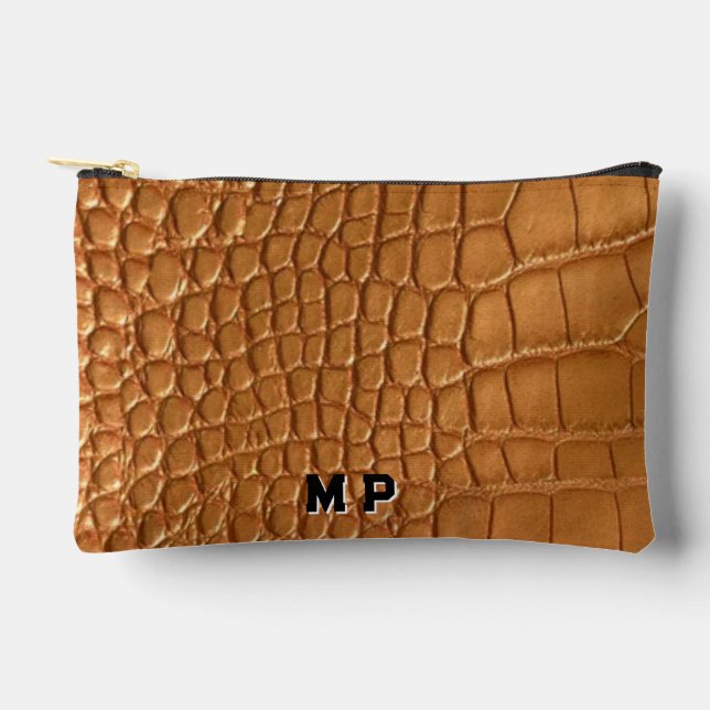 Bolsito Accesorio Pequeño Gold leather texture luxury  (Anverso)