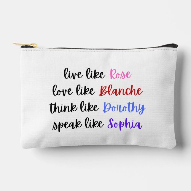 Bolsito Accesorio Pequeño Golden Girls Life Wisdom Typography (Anverso)
