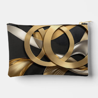 Bolsito Accesorio Pequeño Golden Rings Resumen Arte - Diseño de lujo moderno