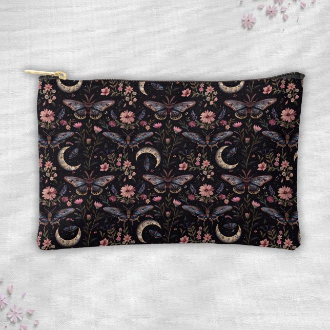 Bolsito Accesorio Pequeño Gorgeous Moths Flowers and Moons Pattern (Subido por el creador)