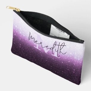 Bolsito Accesorio Pequeño Gradiente de purpurina morado personalizado