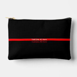 Bolsito Accesorio Pequeño gráfica de Thin Red Line con texto en un/a