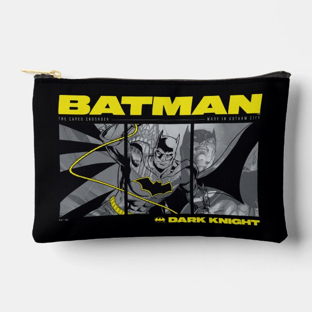 Bolsito Accesorio Pequeño Gráfico de tres paneles del cómic de Batman (Anverso)