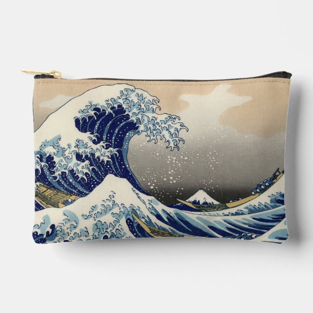 Bolsito Accesorio Pequeño Gran ola de pintura japonesa Kanagawa (Anverso)