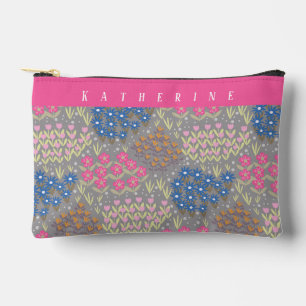Bolsito Accesorio Pequeño Gris de cama floral