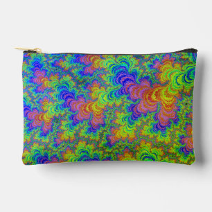 Bolsito Accesorio Pequeño Groovy colorido Boho Hippie Trippy Rainbow Fractal