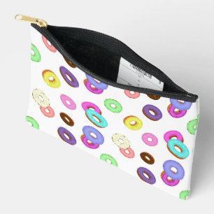 Bolsito Accesorio Pequeño Guay divertida colorido donuts patrón blanco