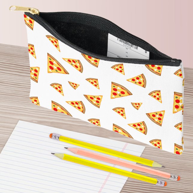 Bolsito Accesorio Pequeño Guay y la diversión de las rebanadas de pizza patr (Cool and fun pizza slices pattern accessory pouch. Custom background color bags. )