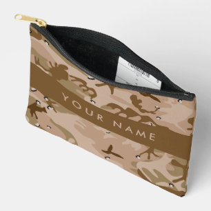 Bolsito Accesorio Pequeño Guijarros de camuflaje del desierto, Tu nombre, Pe