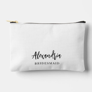 Bolsito Accesorio Pequeño Guión Elegante Maquillaje Personalizado con Nombre