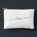 Bolsito Accesorio Pequeño Guión moderno minimalista Añadir nombre personaliz<br><div class="desc">Una bolsa accesoria de estilo minimalista de moda. Se puede usar como bolsa cosmética. Excelente accesorio para viajar. Un regalo perfecto para la dama de honor,  los amigos y la familia.</div>