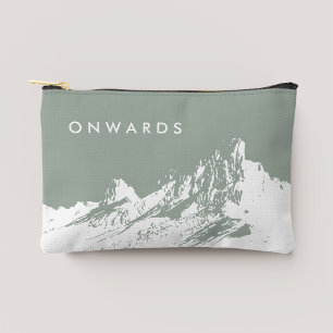 Bolsito Accesorio Pequeño Hacia adelante Ilustracion de montaña Pale Olive