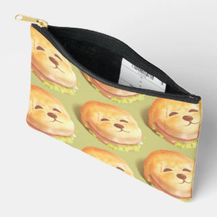 Bolsito Accesorio Pequeño Hamburguesa con patrón de cara de perro adorable