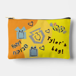 Bolsito Accesorio Pequeño Hanukkah Dreidel Time Game Pouch