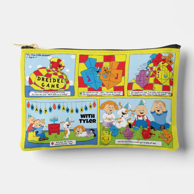 Bolsito Accesorio Pequeño Hanukkah Dreidel Toon (Anverso)