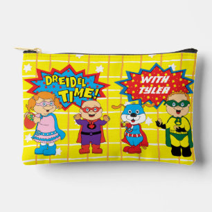 Bolsito Accesorio Pequeño Hanukkah Super Friends Dreidel Accesorio Pouch