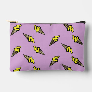 Bolsito Accesorio Pequeño Helado amarillo en púrpura