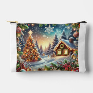 Bolsito Accesorio Pequeño Hermosa escena invernal de Navidades