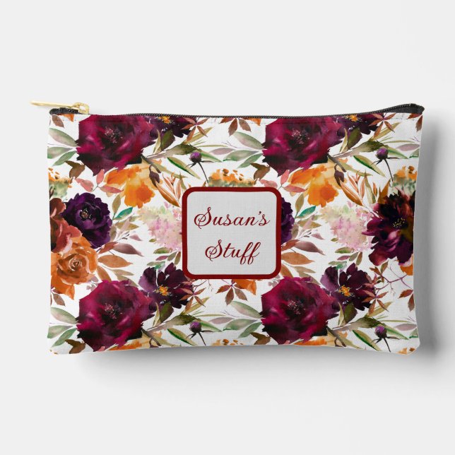 Bolsito Accesorio Pequeño Hermosa floral personalizada (Anverso)