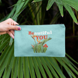 Bolsito Accesorio Pequeño Hermoso Be You Monograma Naranja Garden Floral