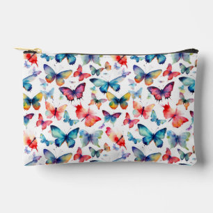 Bolsito Accesorio Pequeño Hermoso patrón de mariposas en acuarela