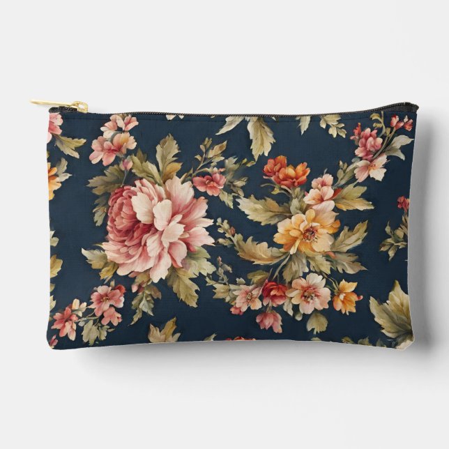 Bolsito Accesorio Pequeño Hermoso patrón floral italiano (Anverso)
