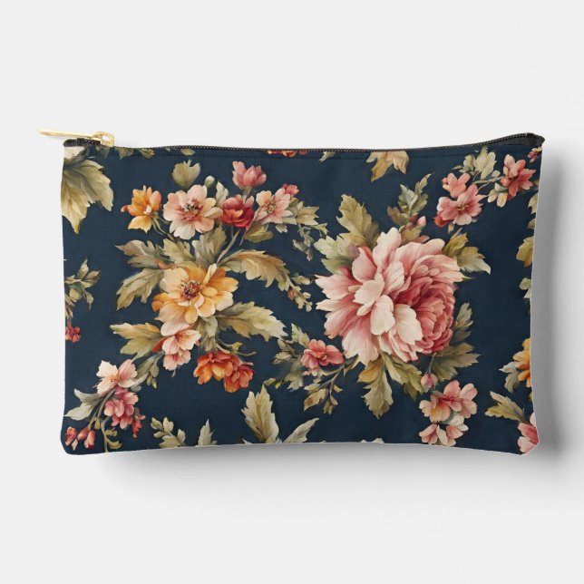 Bolsito Accesorio Pequeño Hermoso patrón floral italiano (Anverso)