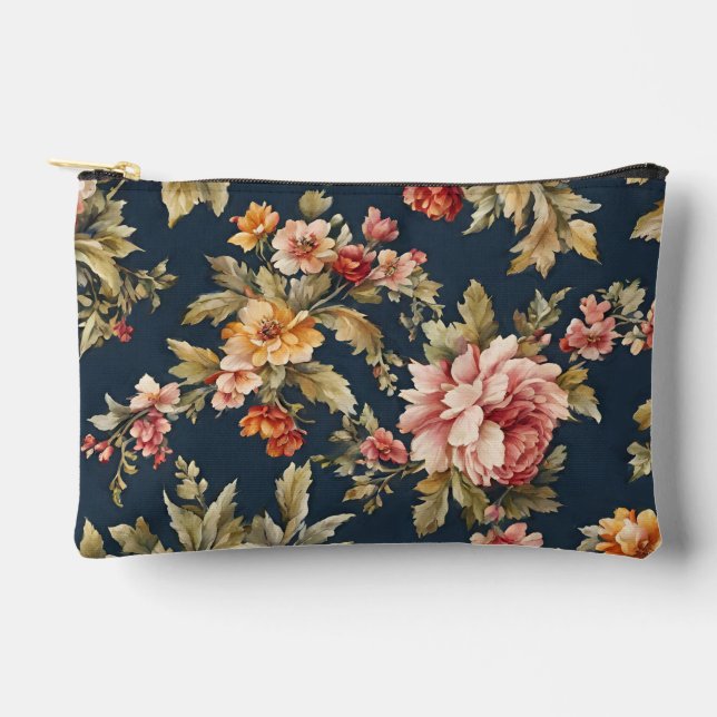 Bolsito Accesorio Pequeño Hermoso patrón floral italiano (Anverso)