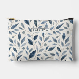 Bolsito Accesorio Pequeño Hoja Azul Personalizada con Nombre