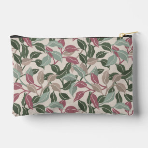 Bolsito Accesorio Pequeño Hojas Botánicas Salvia Rubor Neutro Elegante