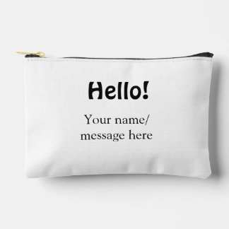 Bolsito Accesorio Pequeño Hola agregar mensaje de nombre simple mínimo tem d