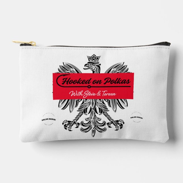 Bolsito Accesorio Pequeño Hooked on Polkas Cosmetic Bag (Anverso)